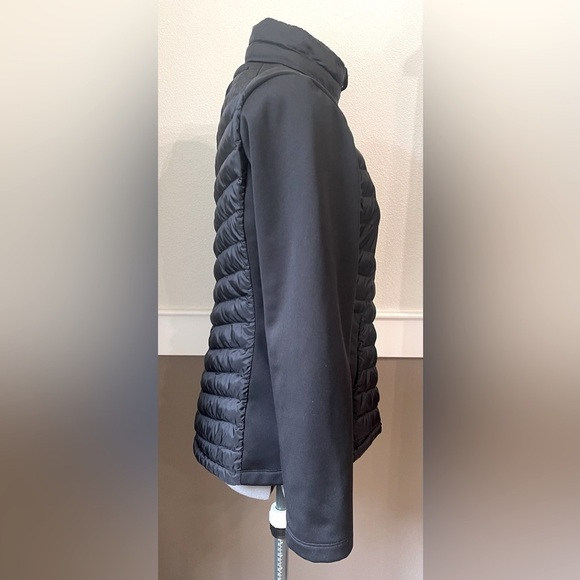 32 Degrees Heat Womens Mixed Media Puffer Jacket Sz S Stretch Panels Layering - Picture 8 of 14